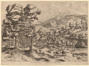 Rustikální trh od Johannes van Doetechum the Elder and Lucas