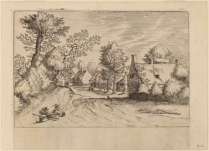 Village Road od Johannes van Doetechum, the Elder and Lucas