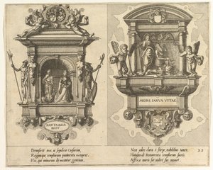 Cœnotaphiorum 22, 1563. Tvůrci: Johannes van Doetecum I, Lucas van Doetecum. od Johannes and Lucas van Doetecum