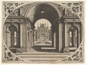 Talíř od Varie Architecture, ca. 1560. od Johannes van Doetecum I
