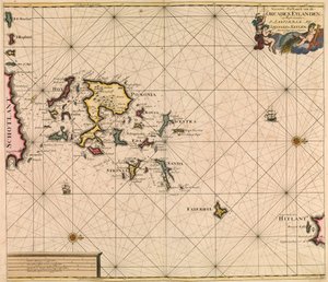 Mapa Orcades Eylande (Orkneje) z van Keulenova 