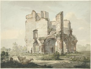 Ruiny opatství Rijnsburg od Johannes van Lexmond