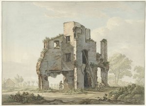 Demolice ruin opatství Rijnsburg od Johannes van Lexmond