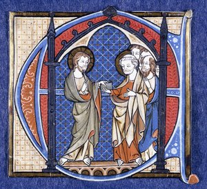 Kristus představuje misii sv. Petrovi, kolem roku 1320 od Johannes von Valkenburg