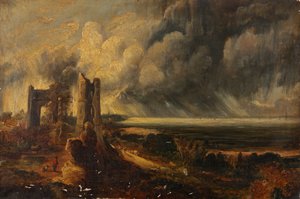 Hadleigh Castle, ústí Temže - ráno po bouřlivé noci (olej na plátně) od John (after) Constable
