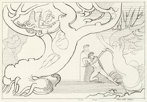 Forest of Harpies, Inferno, Canto 13 (rytina) od John (after) Flaxman