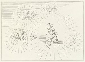 Heavenly Splendours, Paradise, Canto 20 (rytina) od John (after) Flaxman