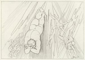 Lucifer, Očistec, Canto 12 (rytina) od John (after) Flaxman
