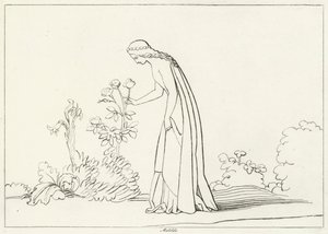 Matilda, Očistec, Canto 28 (rytina) od John (after) Flaxman
