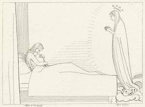 Zrození Cacciaguidy, ráj, Canto 15 (rytina) od John (after) Flaxman
