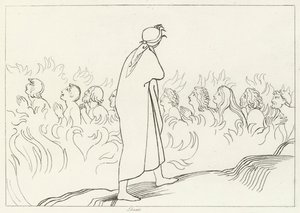The Carnal, Purgatory, Canto 25 (rytina) od John (after) Flaxman
