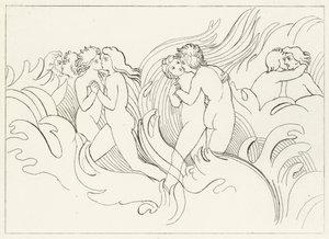Fiery Doom, Purgatory, Canto 26 (rytina) od John (after) Flaxman