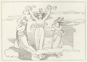 The Furies, Inferno, Canto 9 (rytina) od John (after) Flaxman
