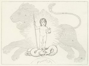 The Infant Spasitel, Paradise, Canto 16 (rytina) od John (after) Flaxman