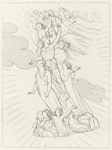 Planeta Jupiter, ráj, Canto 18 (rytina) od John (after) Flaxman