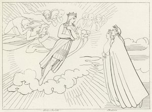Planeta Venuše, ráj, Canto 8 (rytina) od John (after) Flaxman