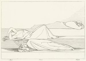 The Poets Reposing, Očista, Canto 27 (rytina) od John (after) Flaxman