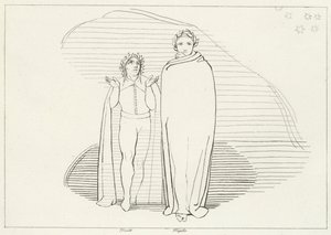 The Reascent, Inferno, Canto 34 (rytina) od John (after) Flaxman