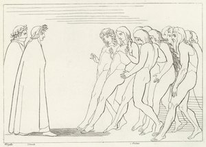 Předsíň očistce, Očistec, Canto 3 (rytina) od John (after) Flaxman