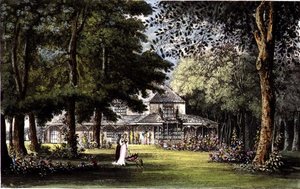 Chata princezny Alžběty, Old Windsor, z knihy R. Ackermanna (1764-1834) "Repository of Arts