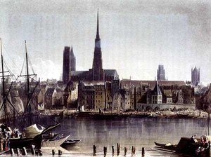 Pohled na Rouen, z 