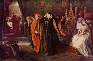 Shakespeare: The Death of Gloucester, King Henry VI, Part II, Act III, Scéna 2 (barevné lito)
