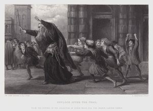 Shylock after the Trial (rytina) od John (after) Gilbert