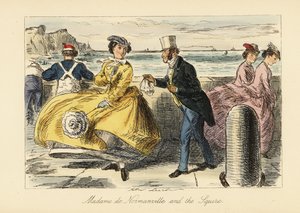 Setkání anglického gentlemana a dámy na promenádě Ramsgate od John (after) Leech