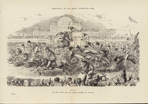 Památky Velké výstavy 1851, Velký dostih derby o osmnáct set padesát jedna (rytina) od John (after) Leech