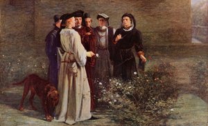 Shakespeare: Červená růže a bílá, Jindřich VI., část I, dějství II, scéna 4 (barevné lito)