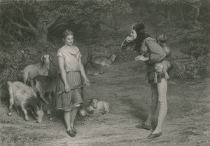 Touchstone a Audrey, jak se vám líbí (rytina)