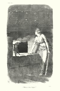 Karikatura Sira Johna Tenniela: "Co je s nocí" (rytina) od John (after) Tenniel