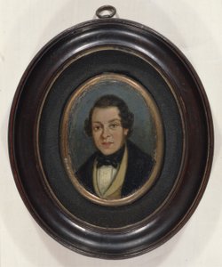 Miniatura: Portrét Abrama Constabla (1783-1862), bratr umělce (olej na palubě) od John (attr. to) Constable