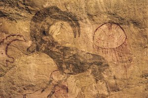 Muflon, jeskynní malba, Tassili n