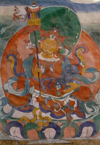 Nástěnná malba z lamaistického kláštera Hemis, Ladakh, Indie od Walter Charles Mills