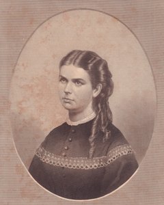 Portrét Ady Kinsmanové (1845-1871), manželky reverenda Edwarda Archibalda Wanlesse, rytina FE Jones, cca 1870 od Walter Charles Mills