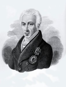 Portrét hraběte Ioannise Antoniose Kapodistriase (1776-1831), prezidenta Řecké republiky v letech 1828 až 1831, rytina od Walter Charles Mills