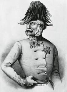 Portrét Ferencze Gyulaie (1798-1868), rakousko-uherského generála a politika, rytina od Walter Charles Mills