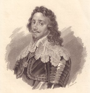 Portrét Thomase Františka Savojského, prince z Carignana (1596-1656), mědirytina G Fusinati z malby Van Dicka od Walter Charles Mills