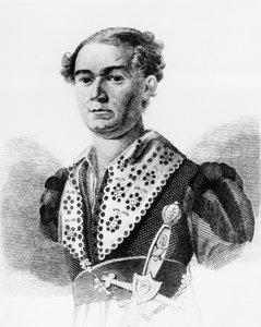 Portrét Vasilije Andrejeviče Karatygina (1802-1853), ruského herce, rytina z Russkaja Talia, antologie Fadděje Venediktoviče Bulgarina, vydaná v roce 1825 od Walter Charles Mills