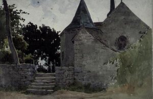 Pohled na kostel, 19. století od John Absolon