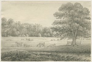 Hagley Hall: perokresba, 4. května 1814 od John Allport