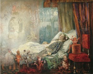 Sen po maskovaném plese od John Anster Fitzgerald