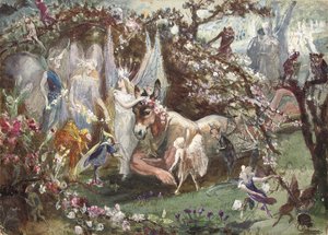 Titania a Bottom z filmu Williama Shakespeara „Sen noci svatojánské“,