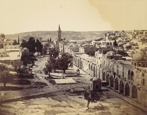 Jeruzalém, dvůr mešity Omar, 1857.