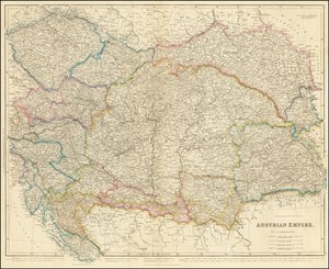Mapa Rakouského císařství z roku 1858, John Arrowsmith