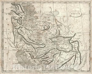 Arrowsmithova mapa Persie, 1819