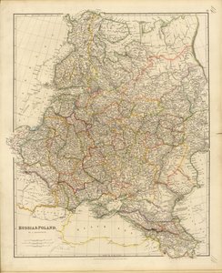 Mapa Ruska a Polska, 1832.