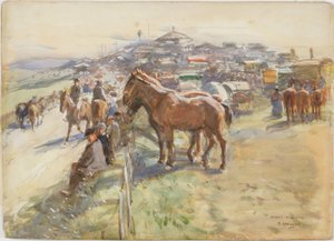 Brough Hill Fair (tužka a wc na papíře)