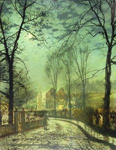 Měsíčná cesta, 19. století od John Atkinson Grimshaw